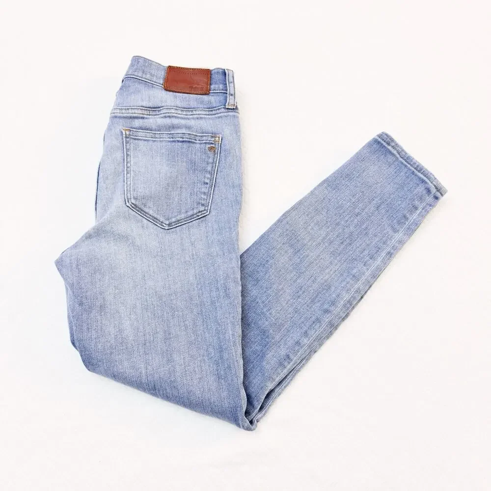 Madewell High Riser Crop Light Wash Denim Jeans Size 26